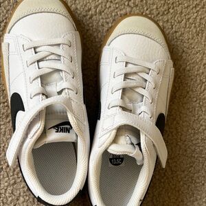 Never Worn! Nike Kids White and Black Sneakers with Tan Soles